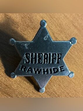Rawhide, AZ, Sheriff Badge Lapel Pin. Six-Point Star. Vintage. Giddy up!
